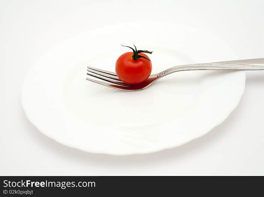 Tomato On The Fork