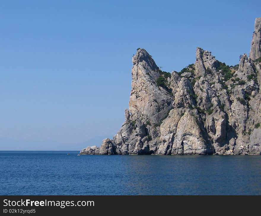 Rocky coast overlooking the sea. Rocky coast overlooking the sea