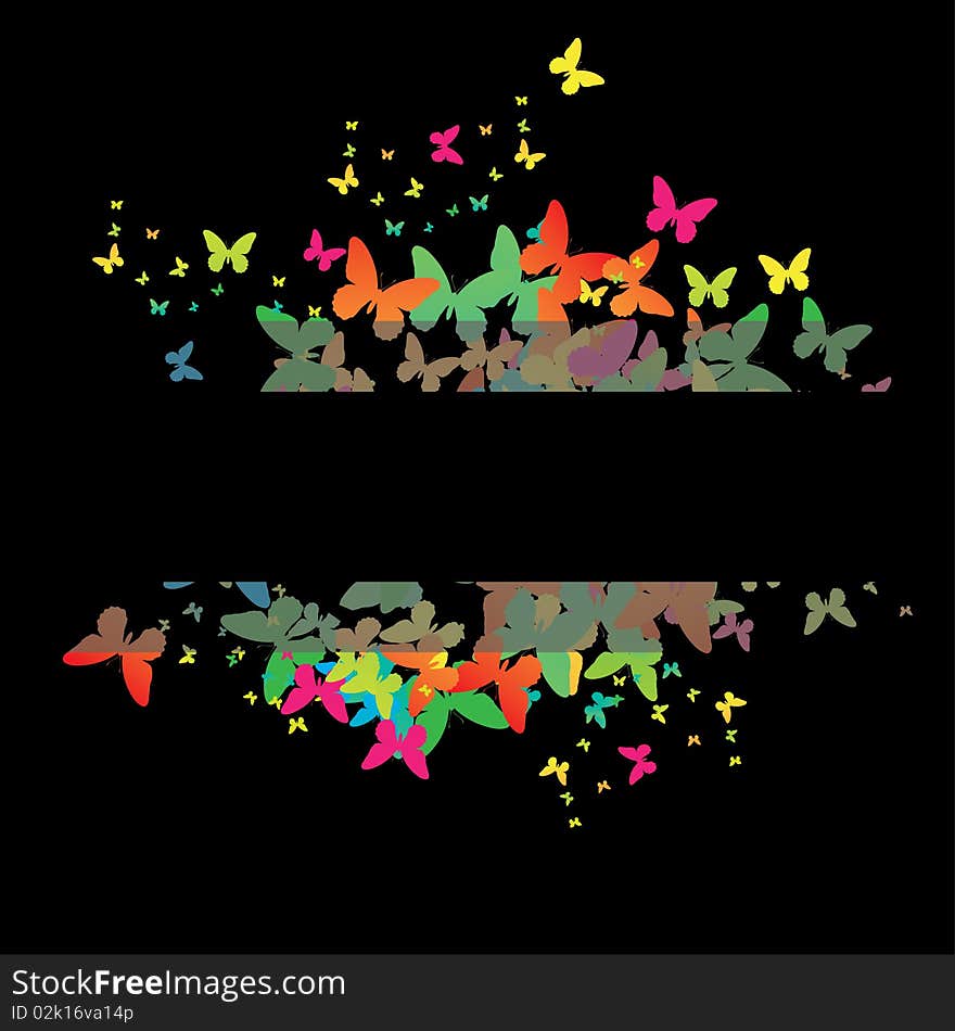 Decorative colorful butterfly. vector illustration