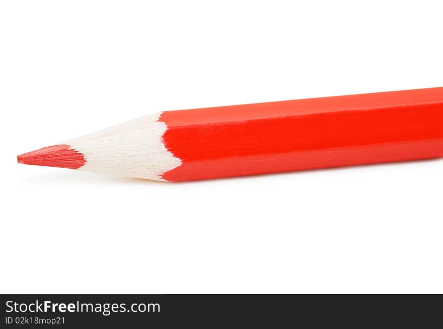 Red pencil isolated on white background. Red pencil isolated on white background