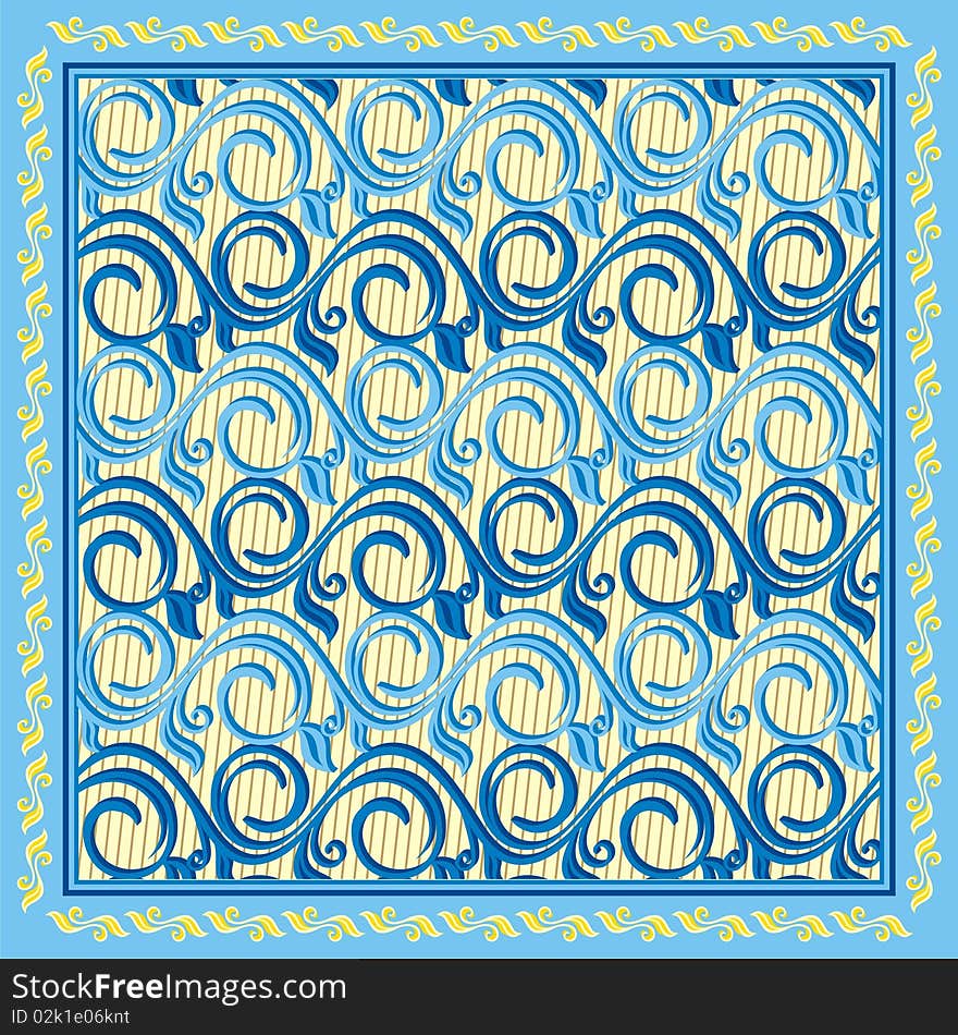 Patterns on a blue backgroun. Patterns on a blue backgroun