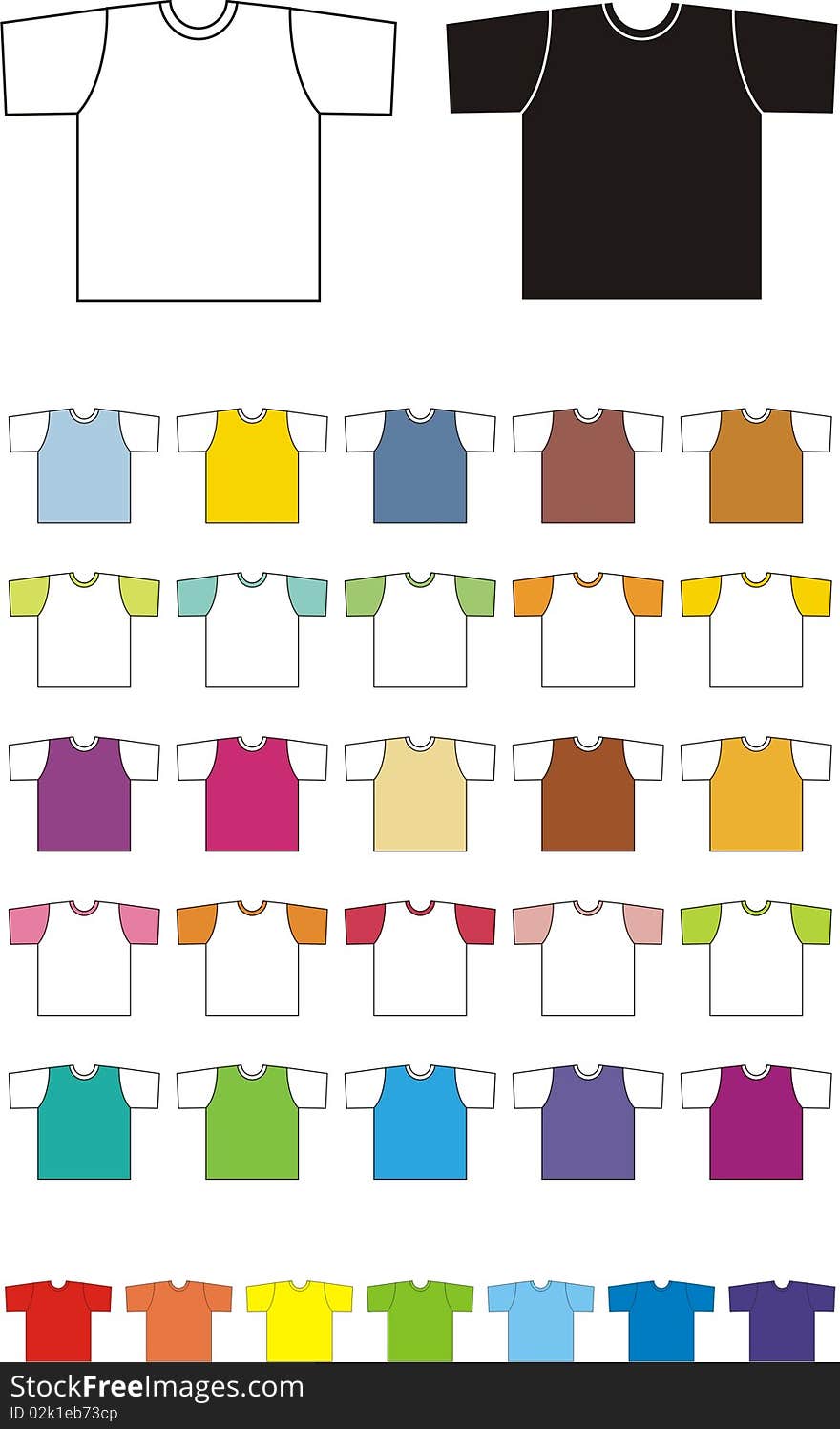 Multi-coloured T-shirts