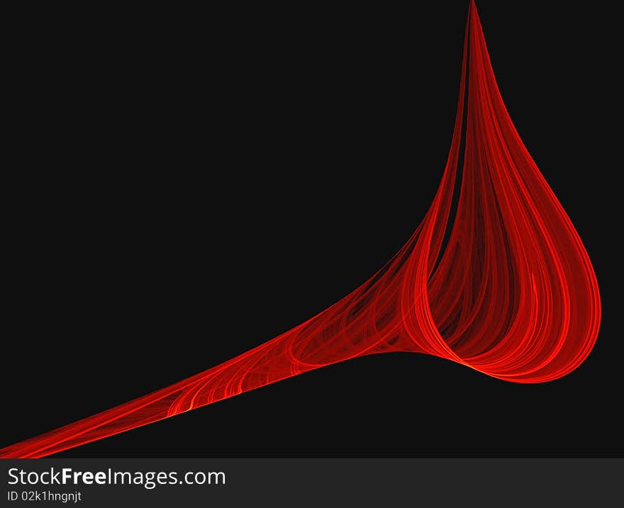 Abstract Red Flame isolated on black background. Abstract Red Flame isolated on black background