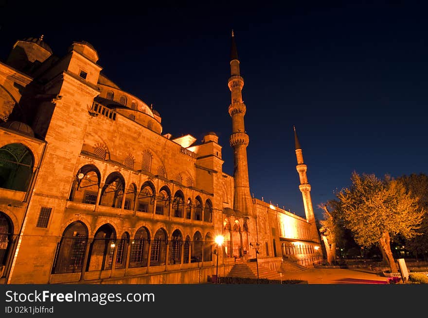 Blue Mosque, even known as Sultan Ahmed Mosque, in Istanbul.