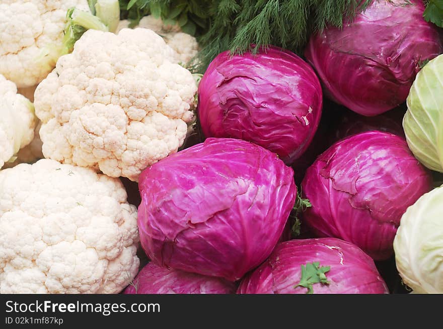 Close up of vegetables on market stand