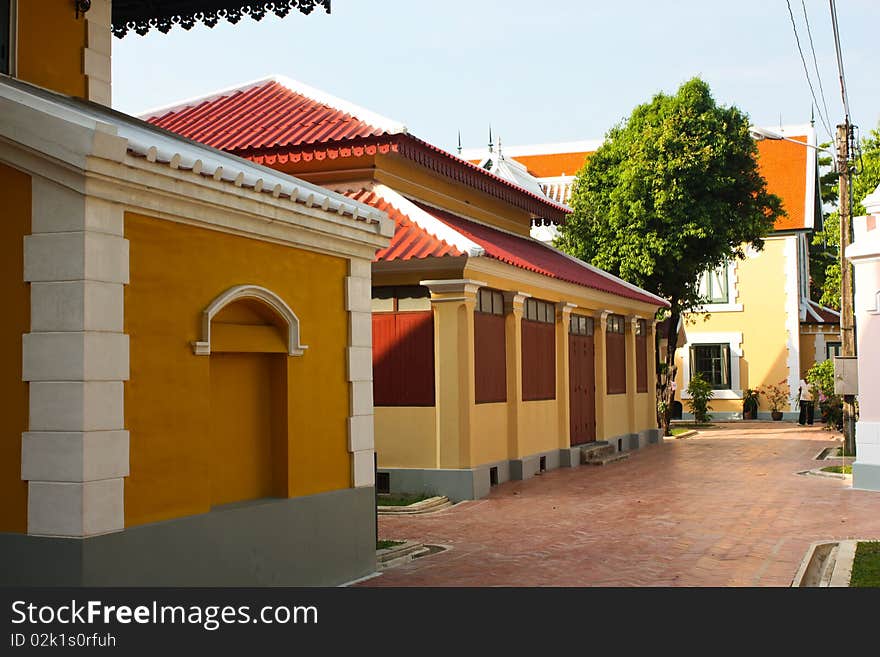 Colorful Building In Temple Of King Rama The Fifth