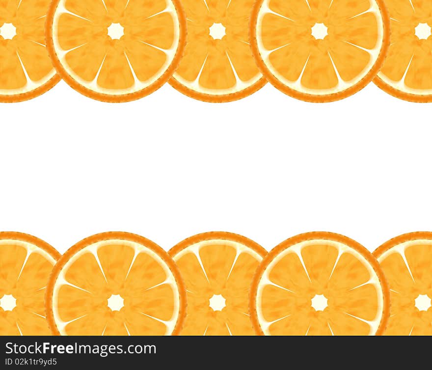 Isolated nature slice orange