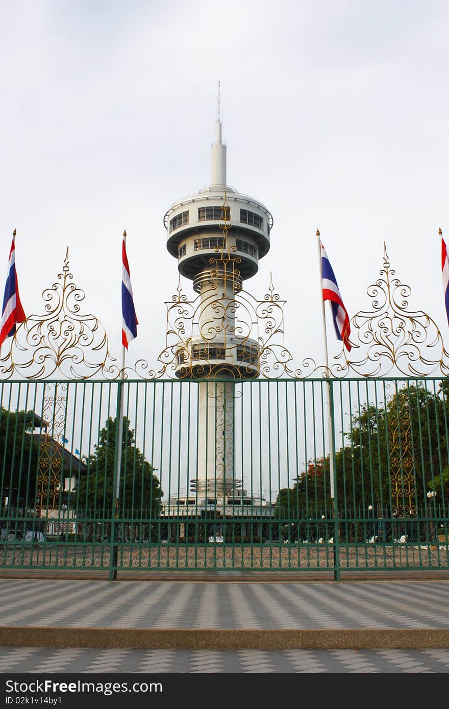 Modern high tower symbol of Supunbury,Thailand