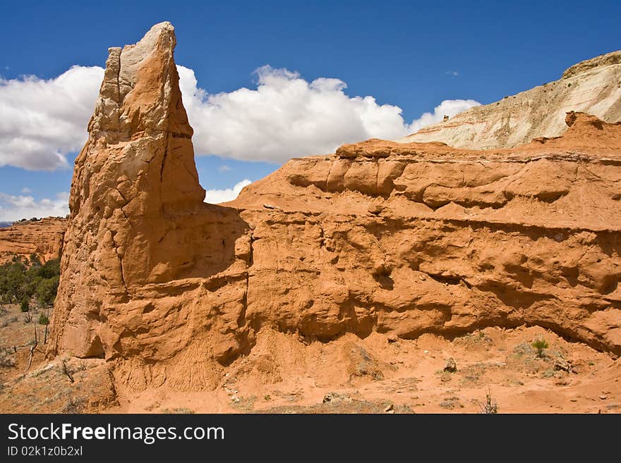 Views of eroded spires inside Kodachrome state park