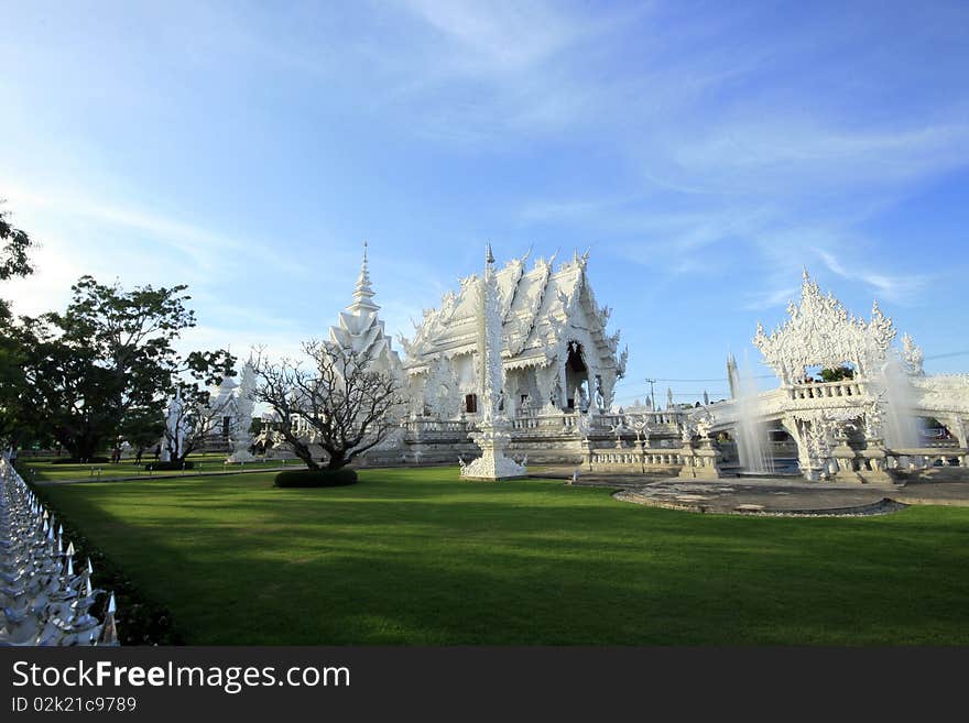 Watrongkhun is beautiful temple in north of Thailand