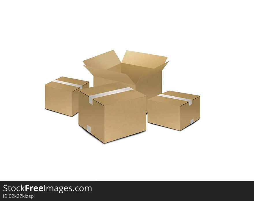 Image of open boxes ready for delivery