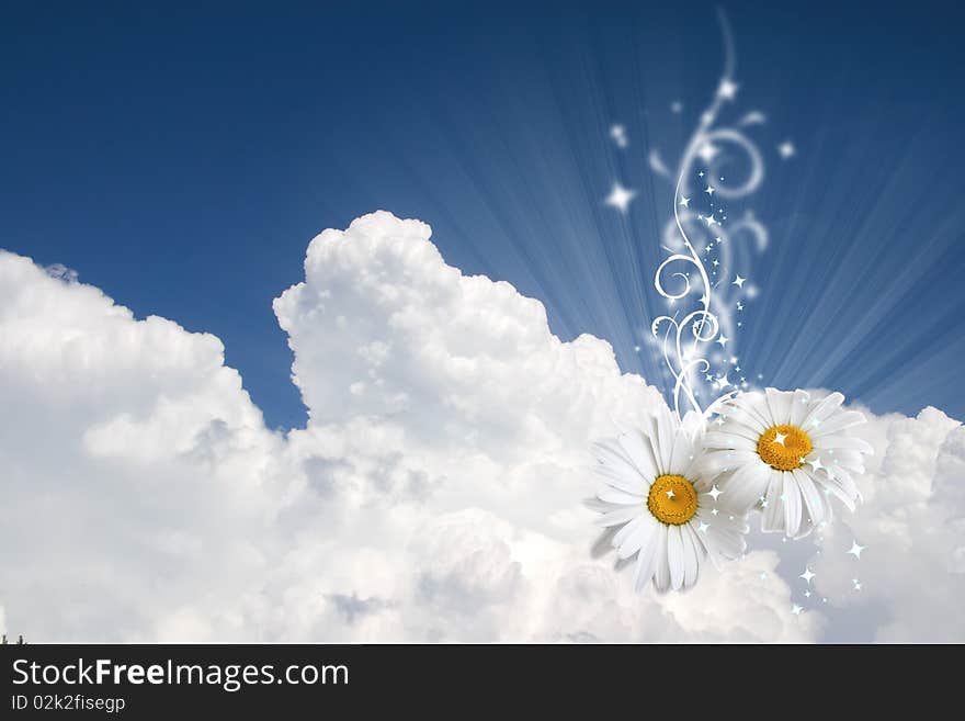 Floral Sky Background