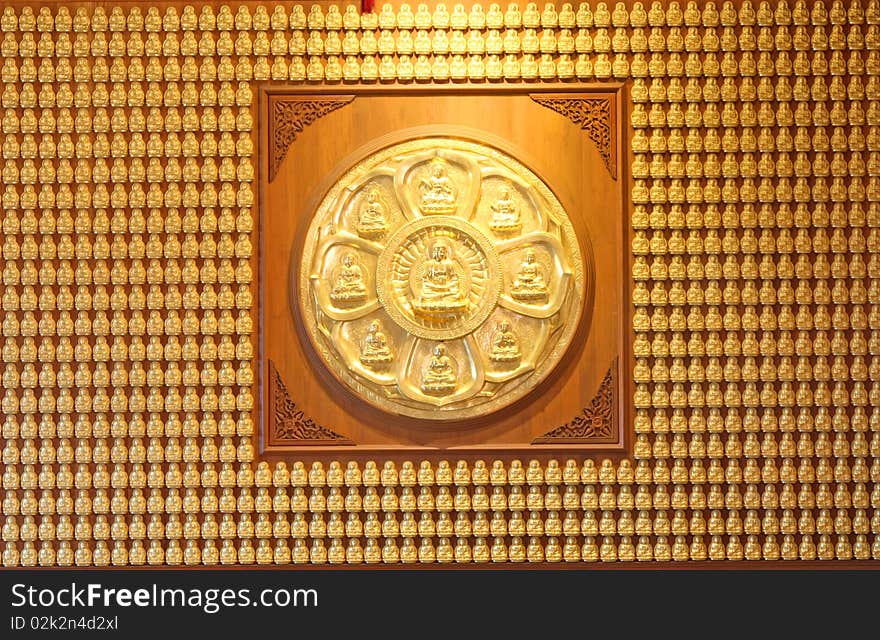 Golden buddha in Thailand.The symbol of peaceful.