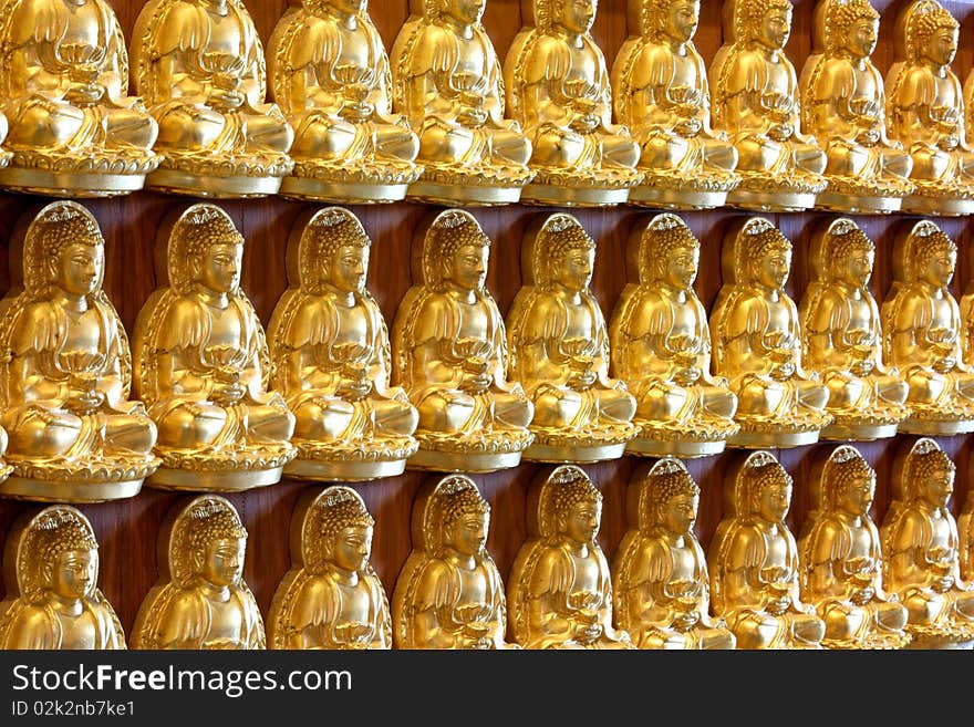 Golden buddha in Thailand.The symbol of peaceful.