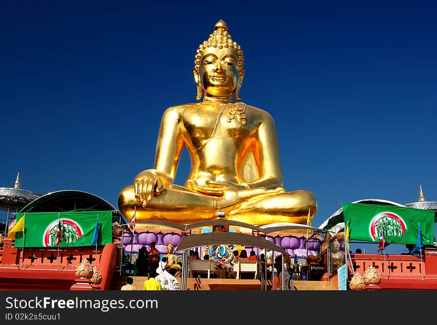 Molded figure in temple of Thailand