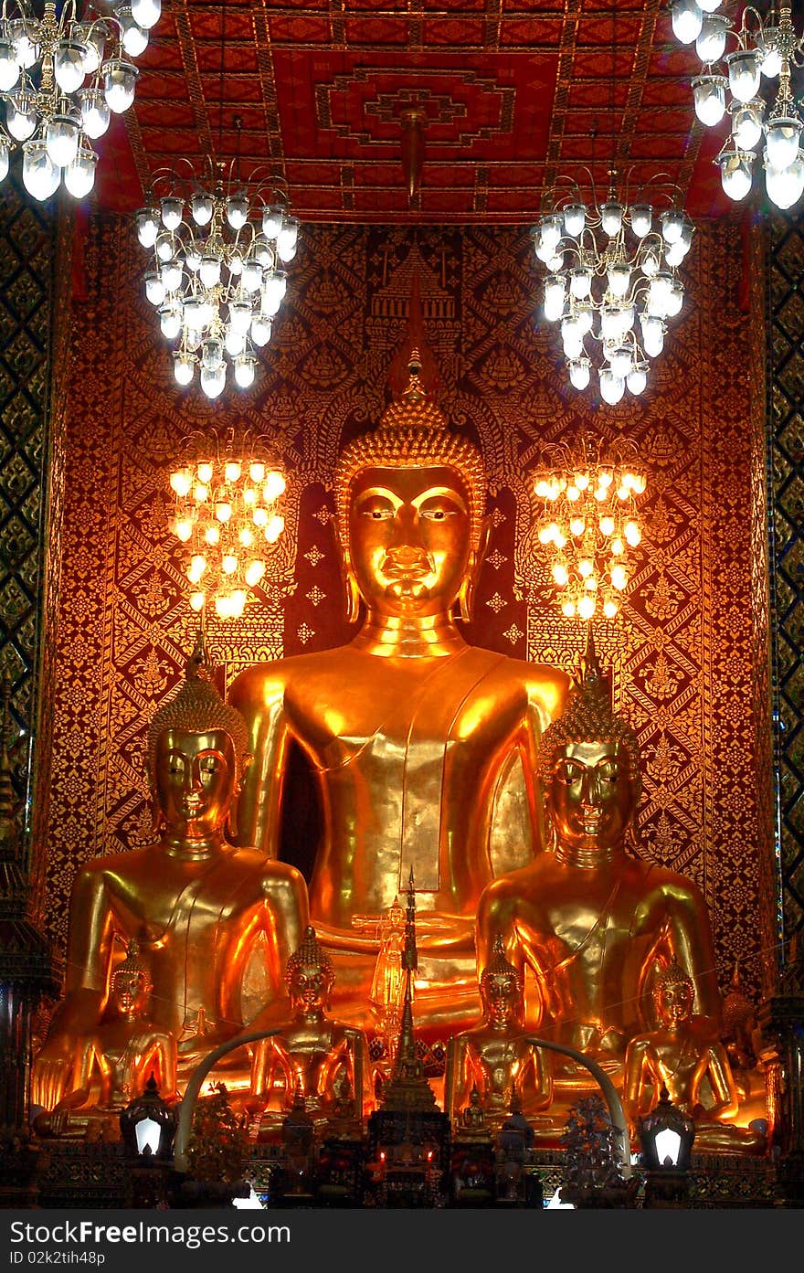 Molded figure in temple of Thailand