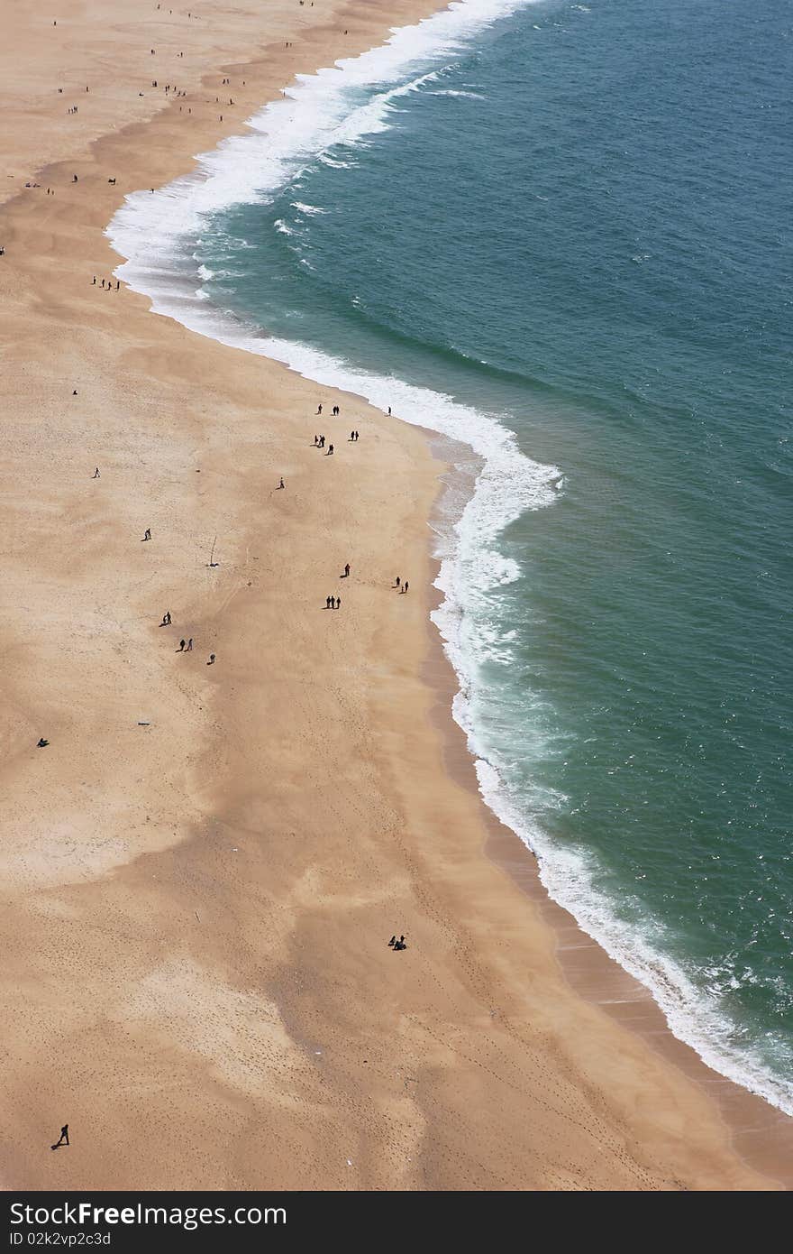 Nazare coastline - view from the mountain