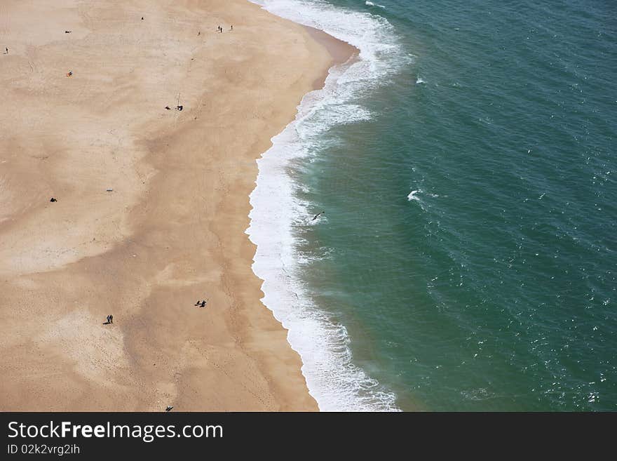 Nazare coastline - view from the mountain