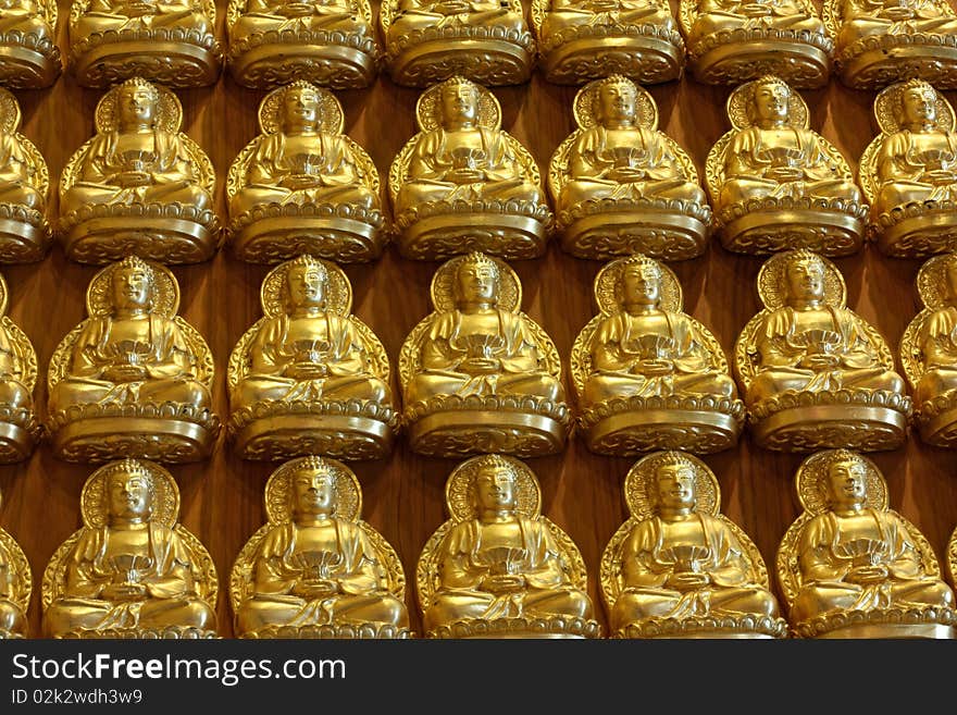 Golden buddha in Thailand.The symbol of peaceful.