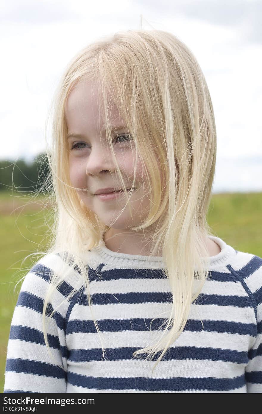 Portrait of little girl outdoor