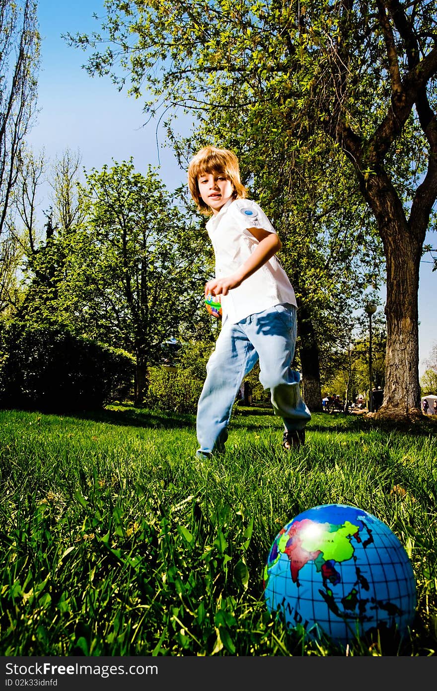 Boy in park