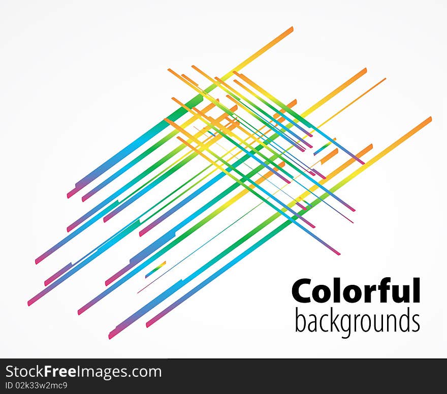 Abstract colorful background on white