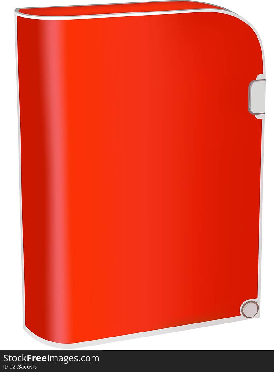 Vector software box in the red colors. Vector software box in the red colors