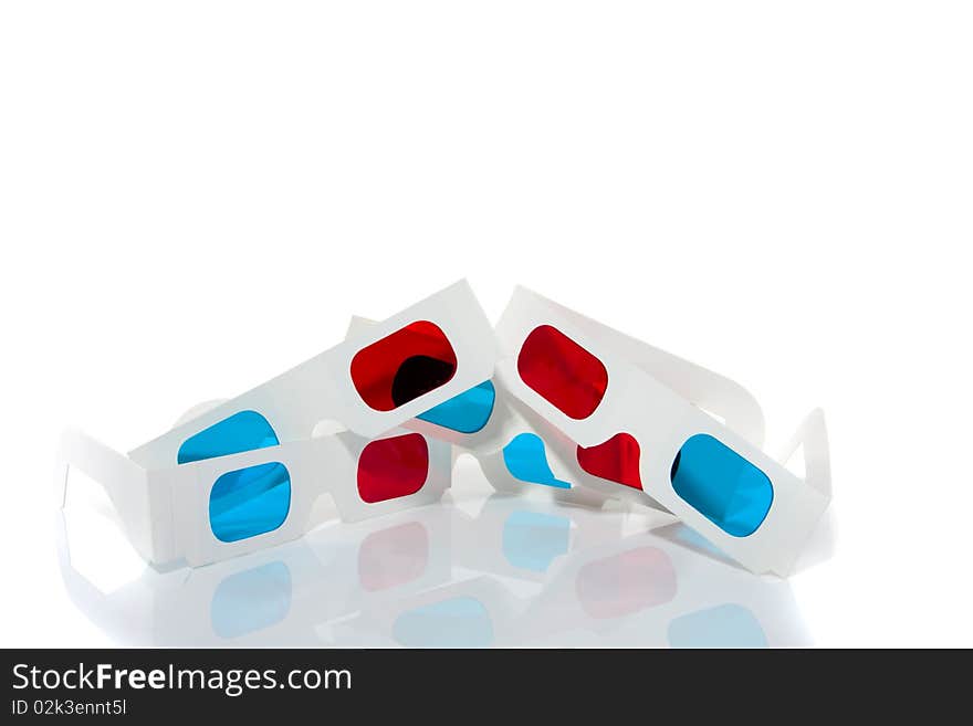 3D glasses isolated over a white background