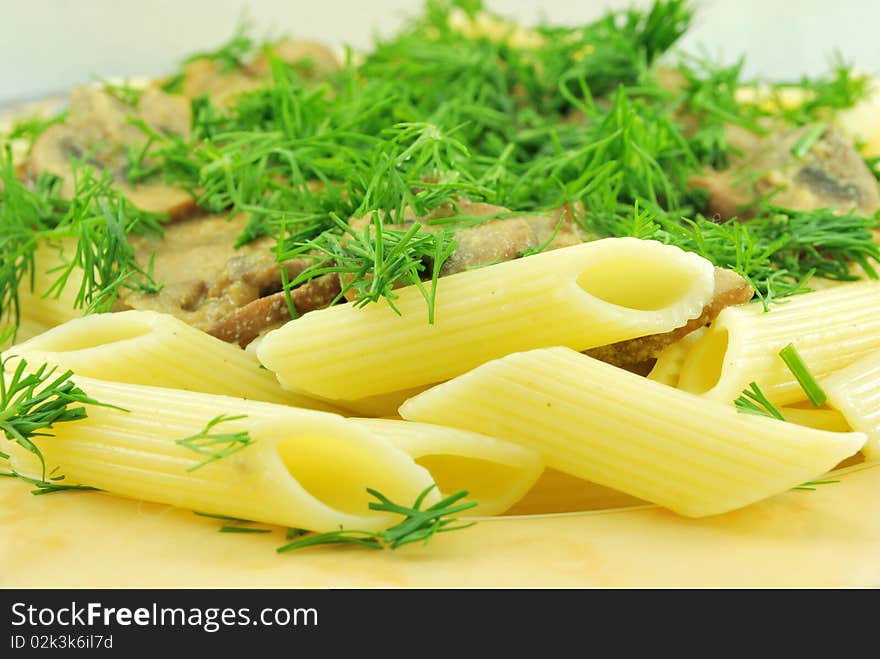 Close Up Of Penne Pasta