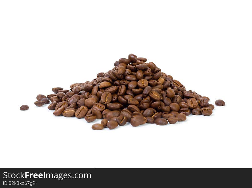 Coffee beans  isolated on a white background