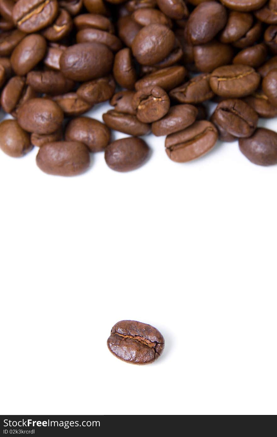 Coffee beans  isolated on a white background