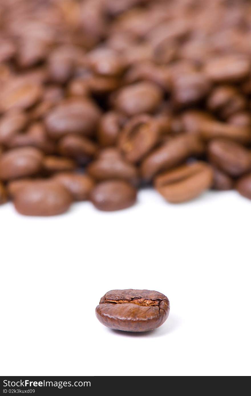 Coffee beans  isolated on a white background