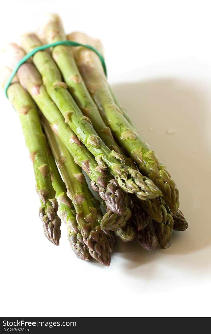 A Bunch of fresh ,green Asparagus ,close up