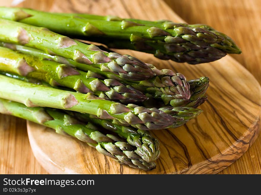 A Bunch of fresh ,green Asparagus ,close up