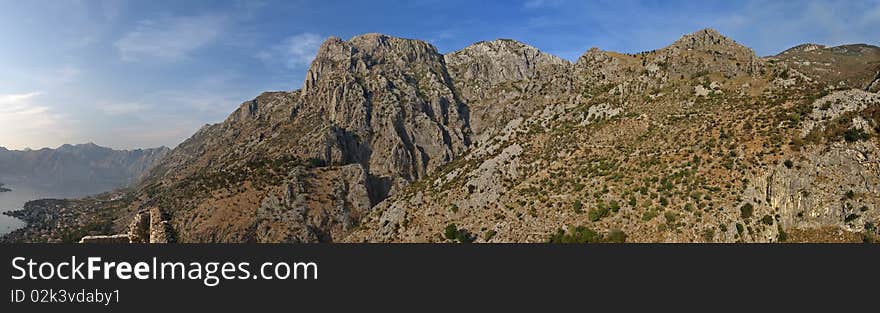 Montenegro. Kotor bay. Panorama.