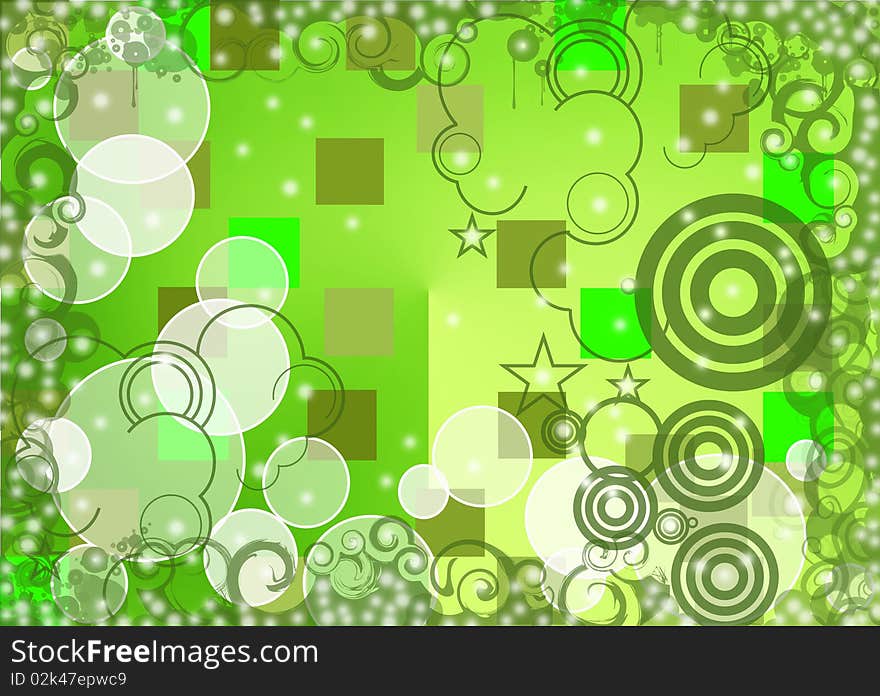 Abstract green background of holiday with lights. Abstract green background of holiday with lights