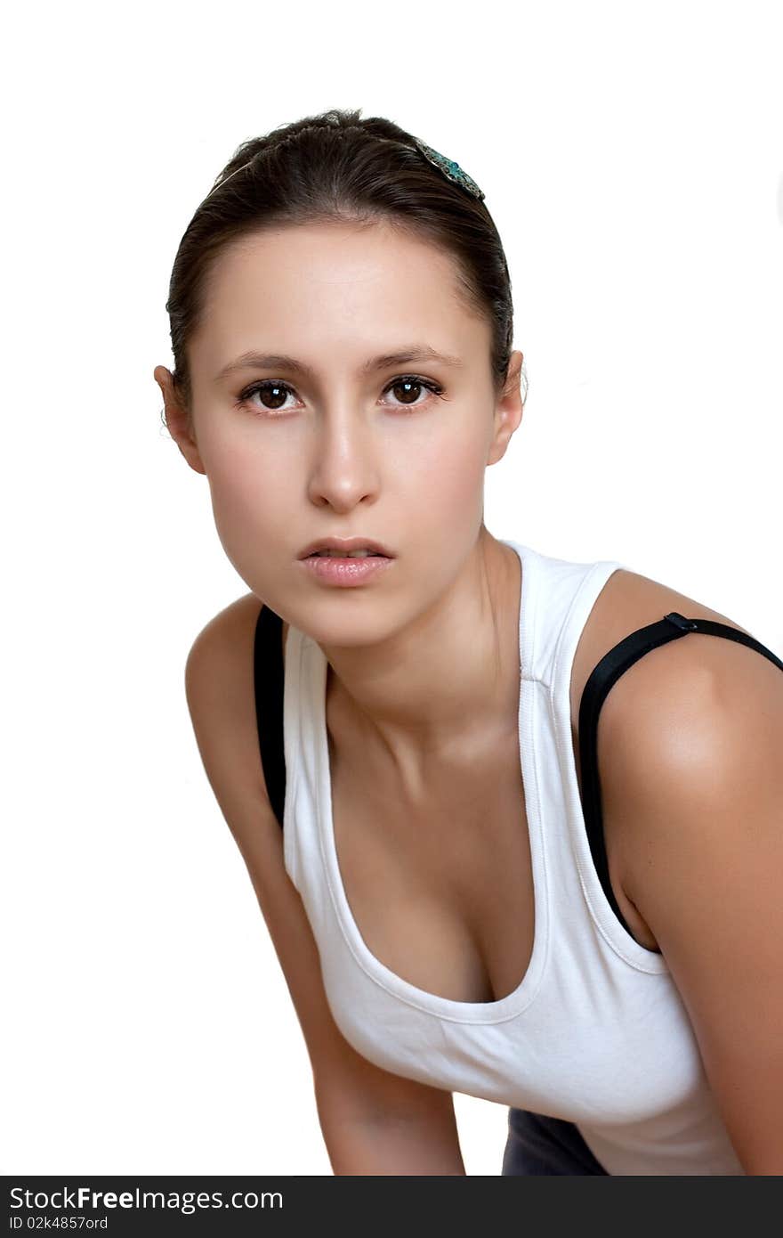 portrait of a young female with headband