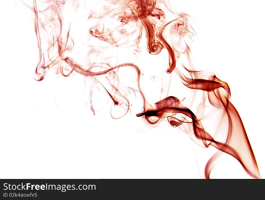 Smoke abstract on white background