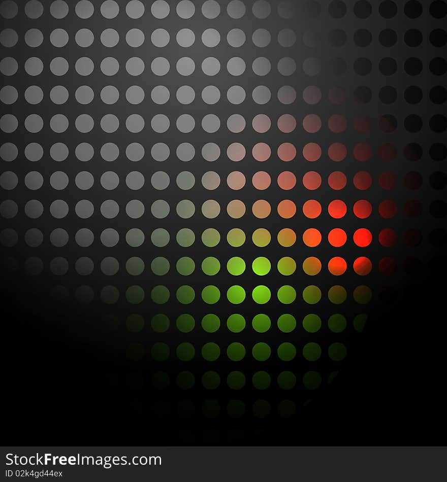 Abstract background with green and red lights