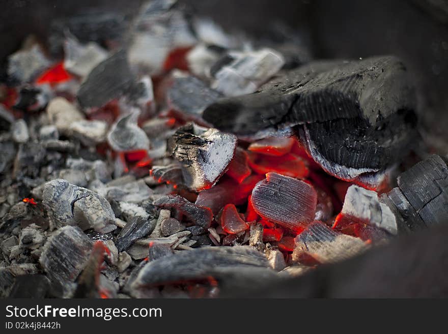 Hot coals