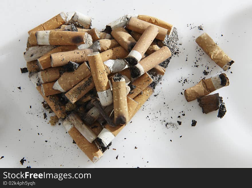 Cigarette stubs