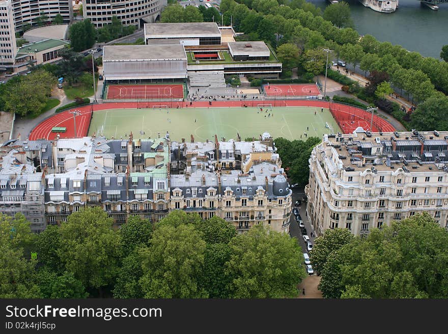 Football Field From Eiffel Tower