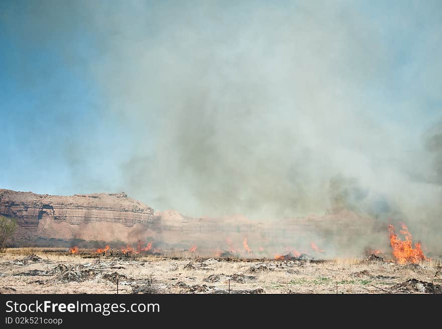 A controlled burn in southern Utah.