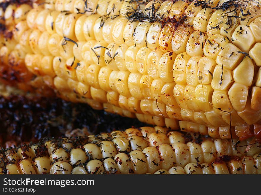 Ears of baked corn as a background. Ears of baked corn as a background.