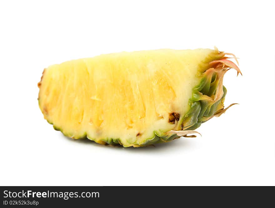 Ripe juicy pineapple isolated on white background