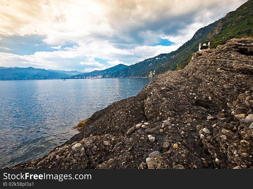 Italian Riviera Coastal View