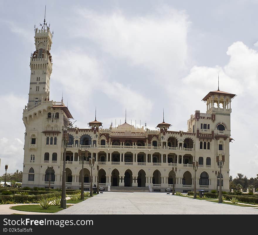 The palace of egypts King Faruk in Alexandria,Egypt. The palace of egypts King Faruk in Alexandria,Egypt.