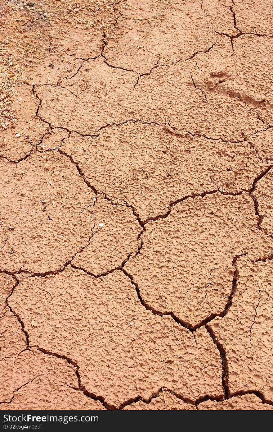 Dry cracked earth texture