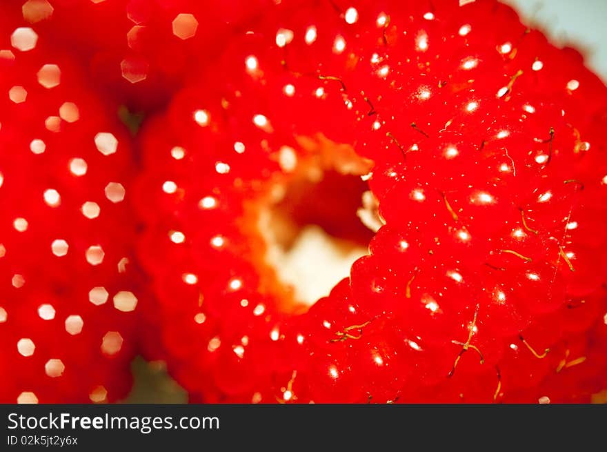 The red fruit of mock-strawberry in the field, itâ€™s very delicious