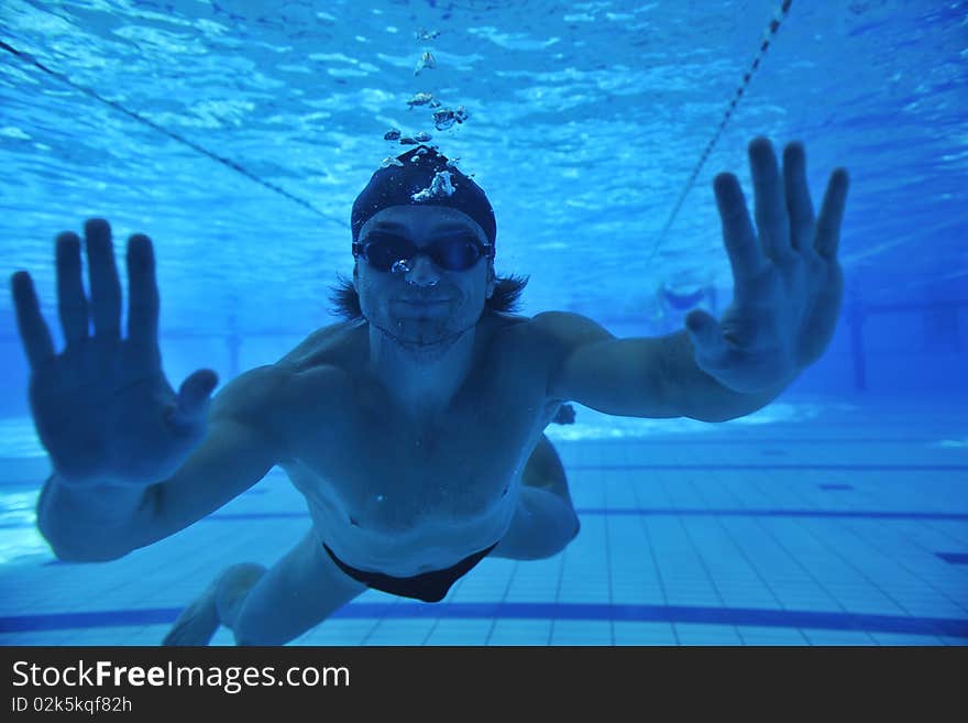 Swimming pool underwater